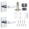Sure-Loc Hardware Sure-Loc Hardware Levanto Passage Rosette, Polished Chrome, Knurled Grip in Polished Chrome LV101 26 GRIP-KN 26 - alternate 3